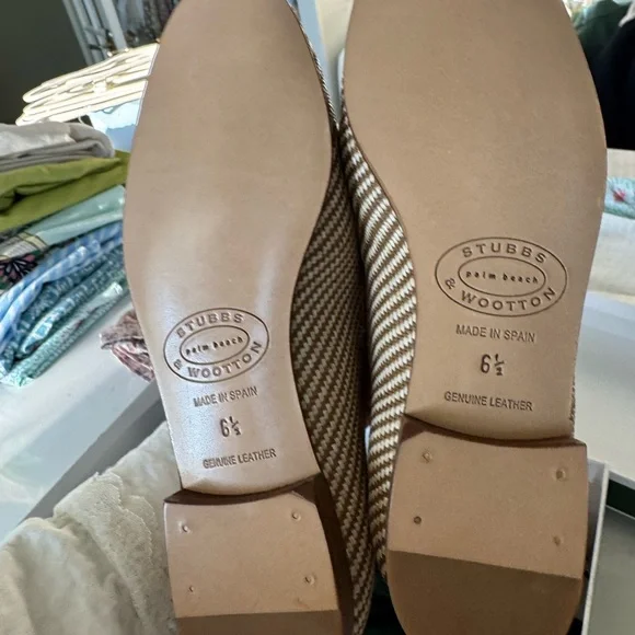 Stubbs & Wootton Straw Cream Raffia Loafer - Picture 5 of 5